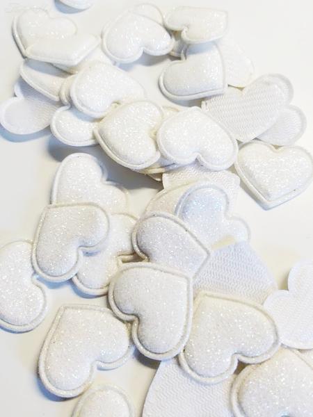 Mini Glitzer Stoffherzen